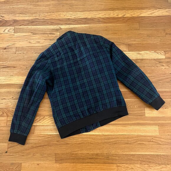 J Press x Urban Outfitters Blackwatch Tartan Green/Blue/Black Bomber Jacket - M - Picture 3 of 6